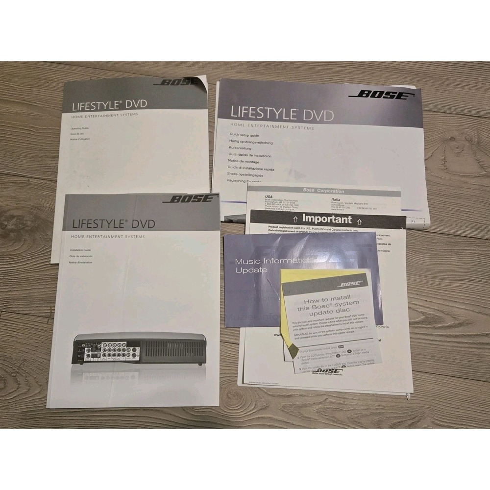 Bose Lifestyle DVD Manuals Guides‎ Lot